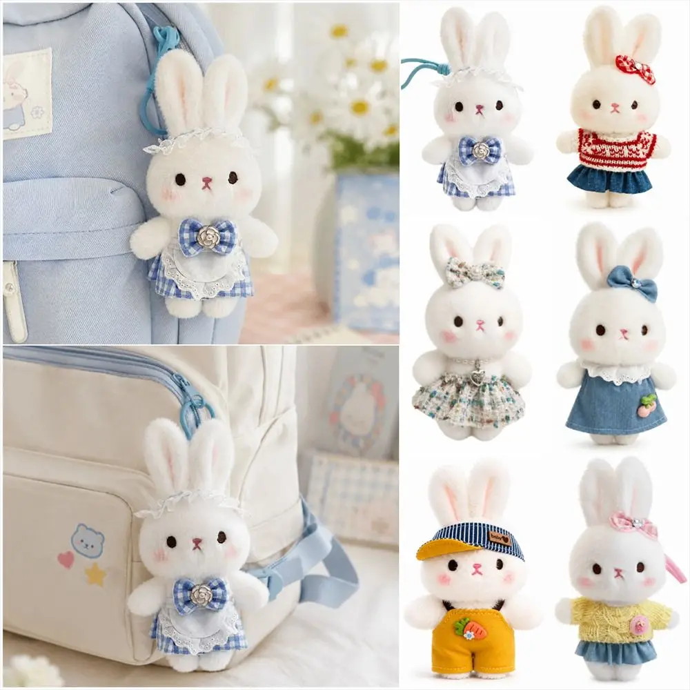 

Creative Multicolor Cartoon Rabbit Keychain PP Cotton Harry Buuny Key Ring Pendants Plush Doll Bag Ornament Gifts