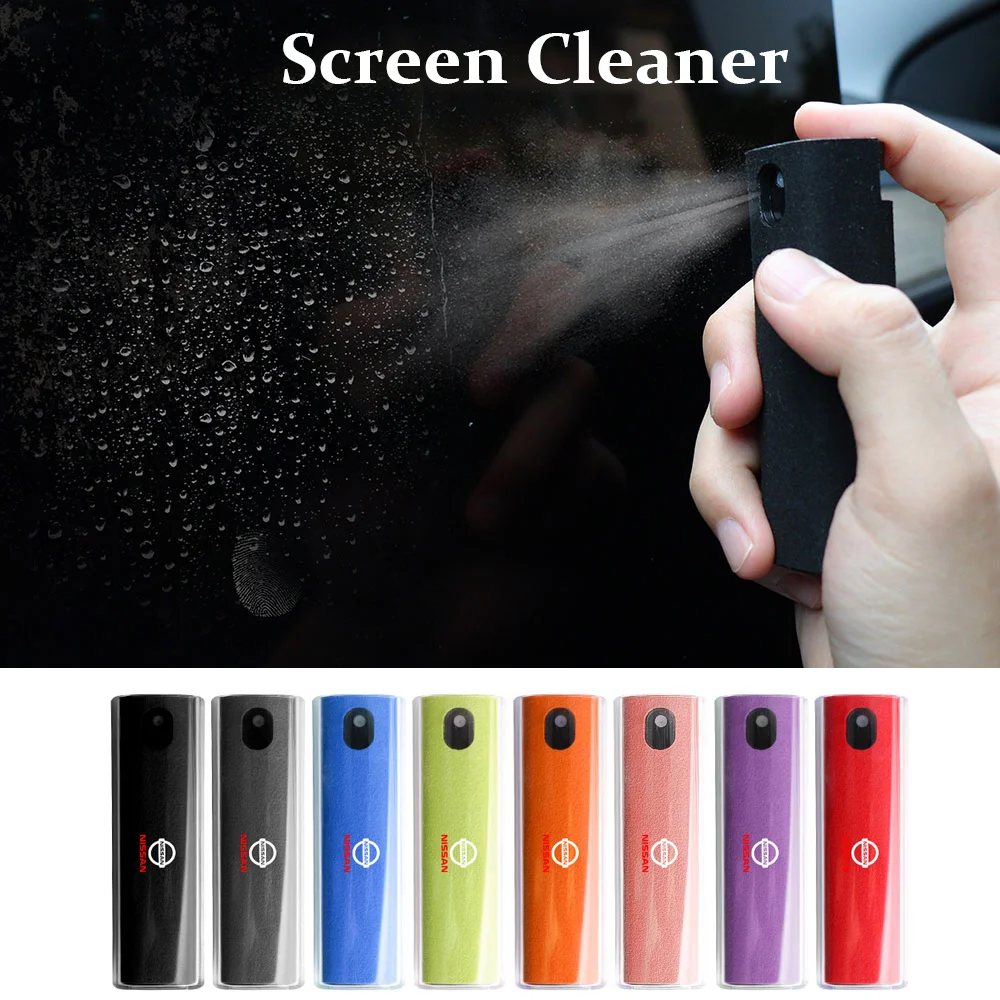 2 в 1 автомобильный очиститель экрана спрей для мобильного телефона, ПК, планшета, Ipad, очистка экрана от пыли для Nissan Nismo Tiida Teana GTR 350Z