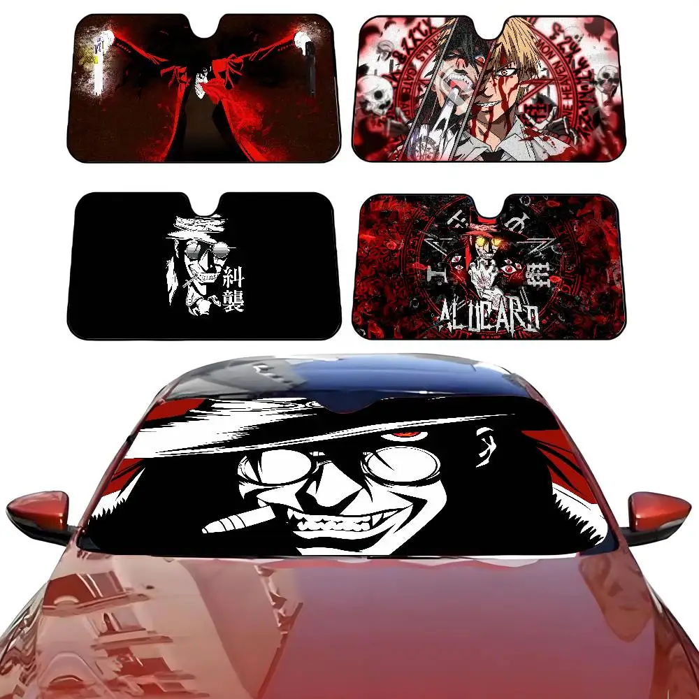 

ANIME A-Alucard HellsingS автомобильный солнцезащитный козырек на лобовое стекло защита от ультрафиолета передний солнцезащитный козырек охлаждающая защита для салона автомобиля