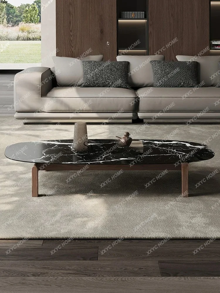 XX Slate living room black walnut home simple small apartment tea table