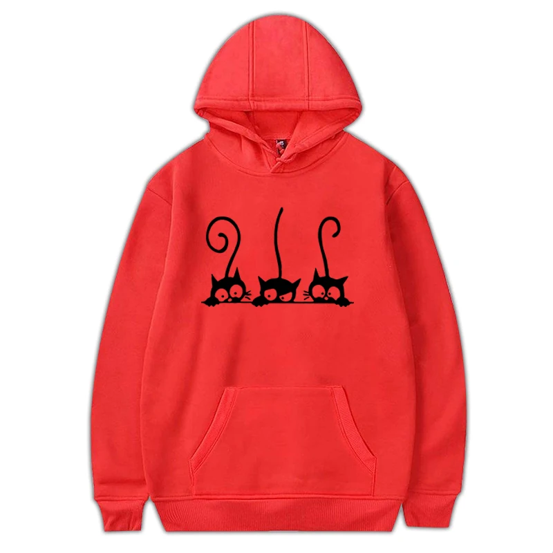 

Повседневная Толстовка с капюшоном Y2k, Повседневная Толстовка в стиле хип-хоп с милым принтом кота, милые и интересные узоры