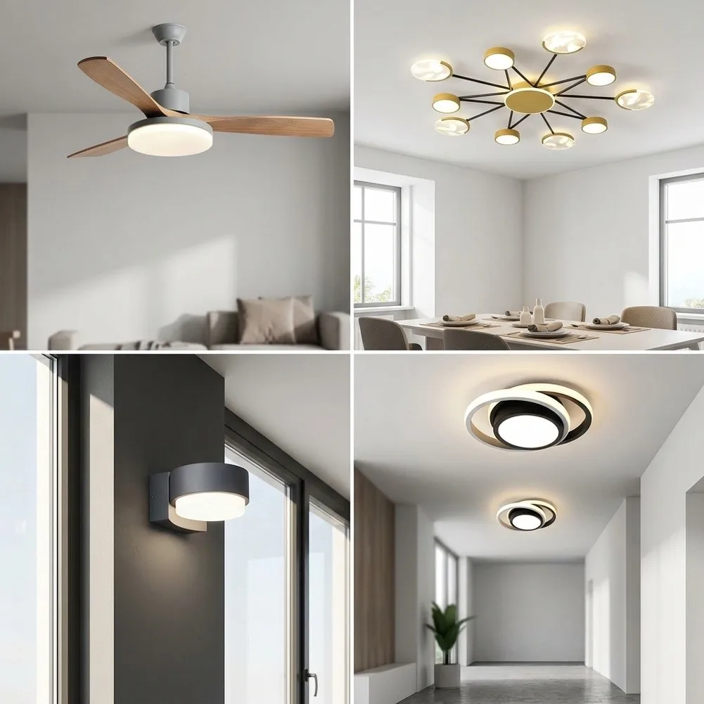 For Standard Ceiling Fans LED Ceiling Fan Light For Home Renovation White Voltage Regulator Stabilizers Generator