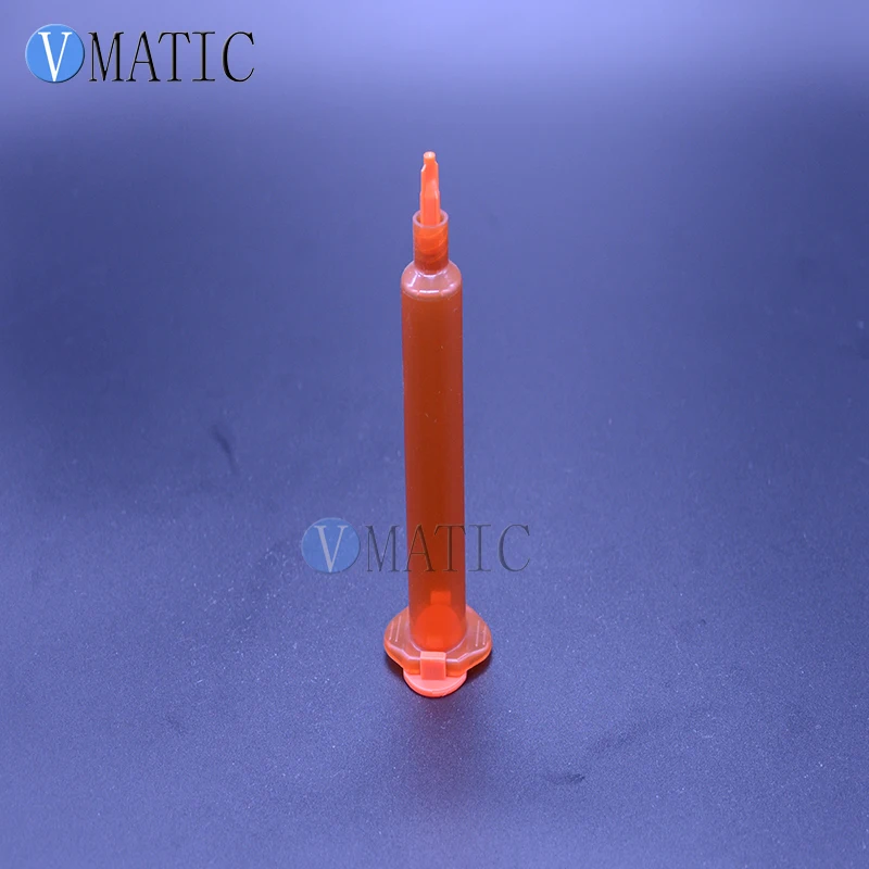 Free Shipping 3/5/10/30/55 Cc Ml Amber Pneumatic UV Block Barrel Cartridge Glue Dispensing Syringe With End Cover Piston Stopper