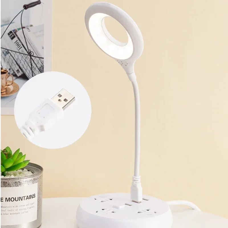 

5V USB Lamp Bright Ring Light LED Table Lamp Portable Night Light Lamp Freely Foldable Desk Lamp Non Strobe Eye Protection Lamp