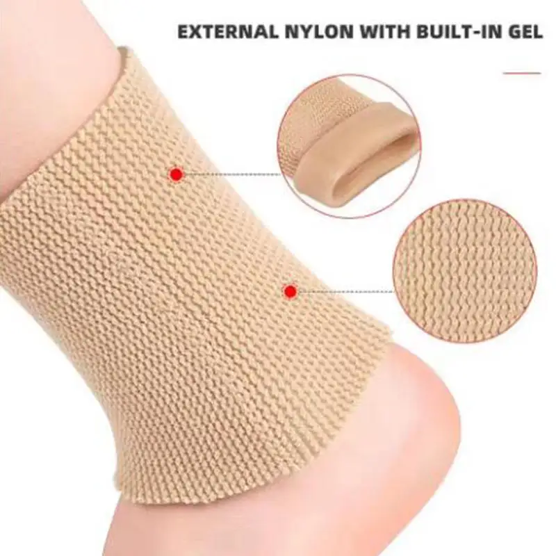 قطعة واحدة من أكمام جل الكاحل المبطنة للتزلج - جوارب واقية للتزلج على الجليد وهوكي الجليد ورياضات ركوب الخيل