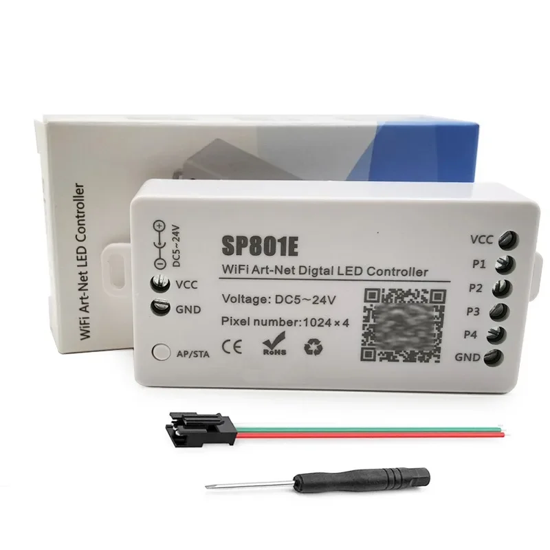 Light strip accessories SP801E full color APP dual mode rectangular lamp WIFI Art-Net controller
