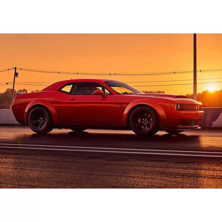 Demon Style ABS Wide Fender Flares Front Bumper  For Dodge Challenger Hellcat