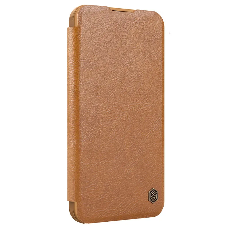 For iPhone 16 /16 Pro/ 16 Pro Max Case NILLKIN Newest Luxury Classic Flip Leather Lens Pratection Stand Cover With Card Slot