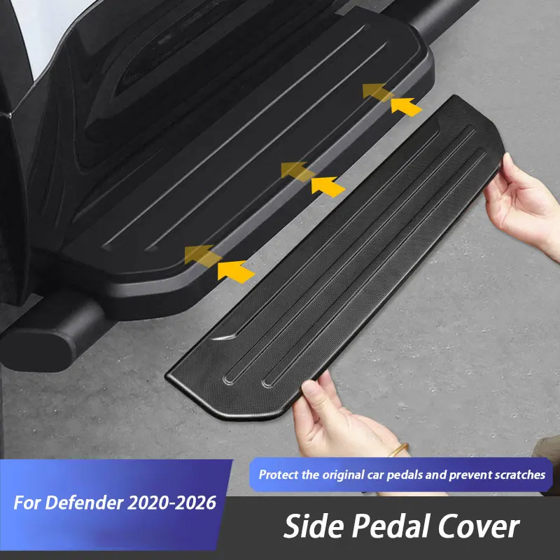 2Pcs Side Step Cover Stainless Steel Panel Protection Cover Plate for Land Rover Defender 90 110 130 2020-2026 Car Accessories