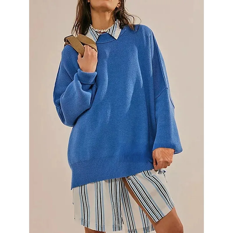 

Sweater Women Elegant Fashion Simplicity Knitted Soft Pullovers Cashmere Jumpers Basic Soft Sweaters For Women Autumn Winter