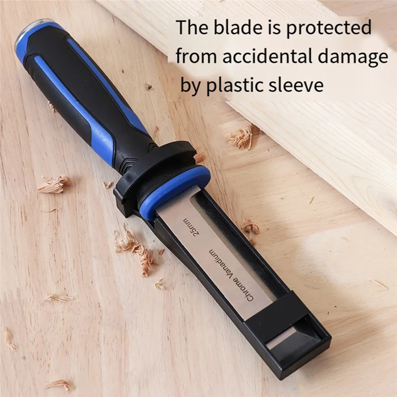 T19C Woodworking Right Angle Chisel Multipurpose Core Percussive Angle Chisel Chrome Vanadium Steel Handle Slotting Cutting