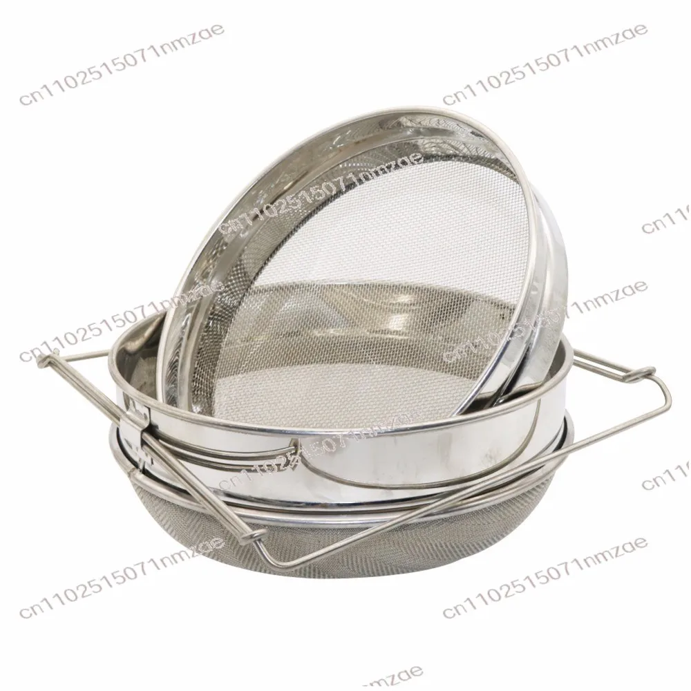Stainless Steel Double Sieve Honey Filter, Impurity Strainer Professional Beekeeping Tool for Garden Use