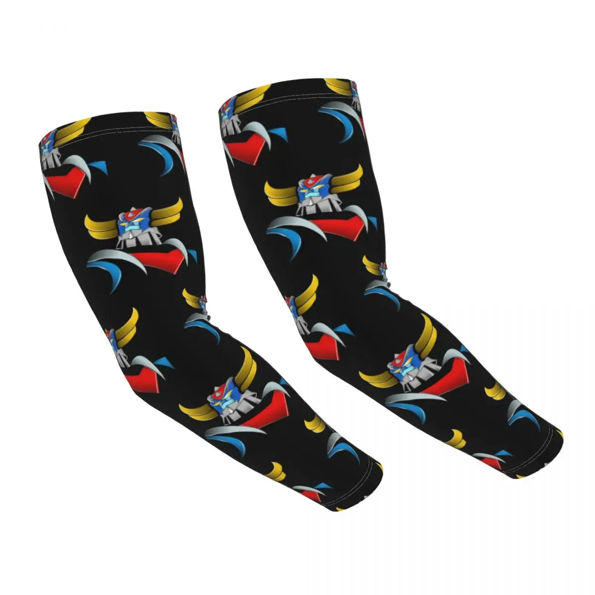 Cooling Goldorak Grendizer Arm Sleeves Men Women Anime UFO Robot Goldrake Athletic Sports Tattoo Cover Up for Basketball