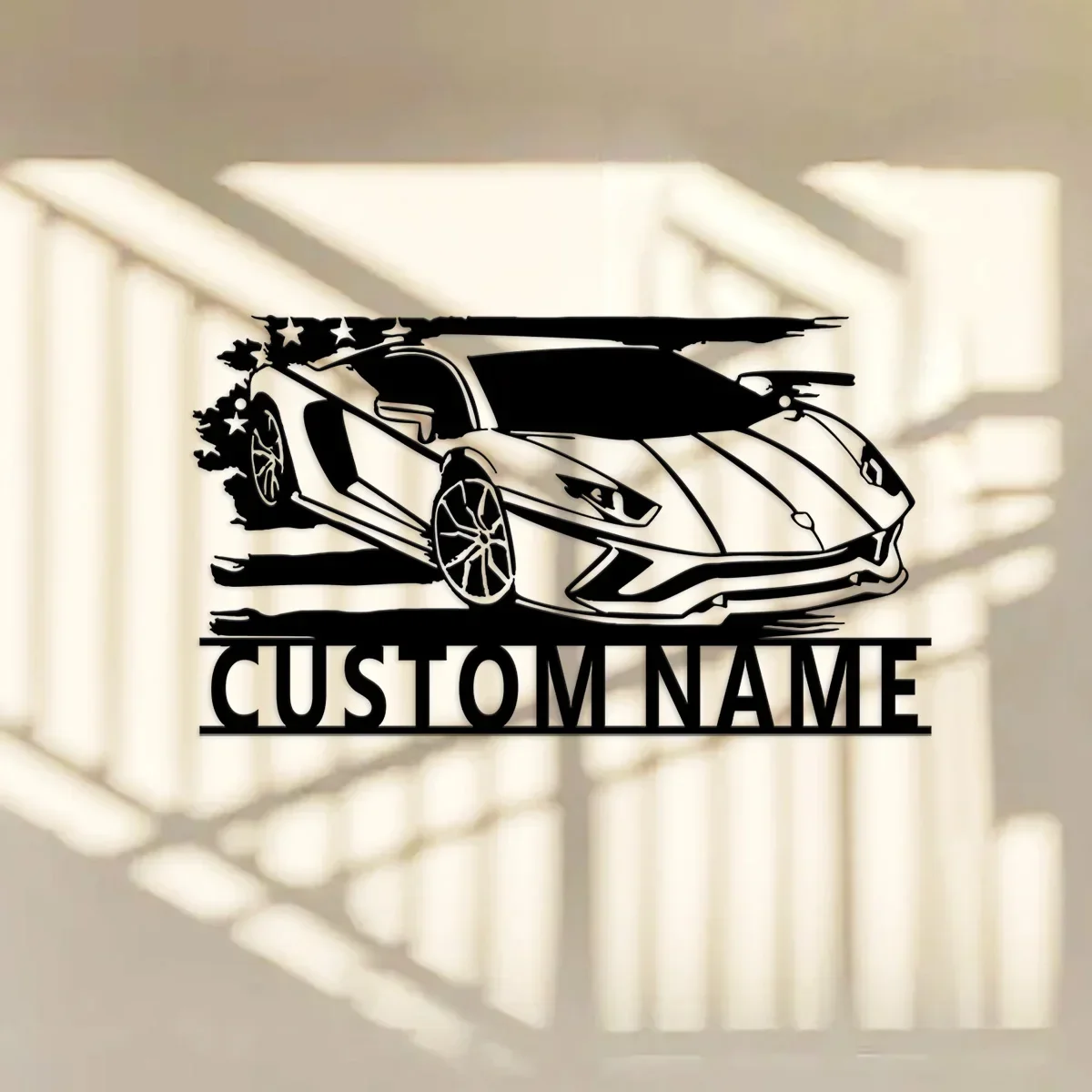 Custom US Garage Metal Wall Art  Personalized Classic Muscle Car Name Sign Home Decor Mechanic Repair Decoration Repairman