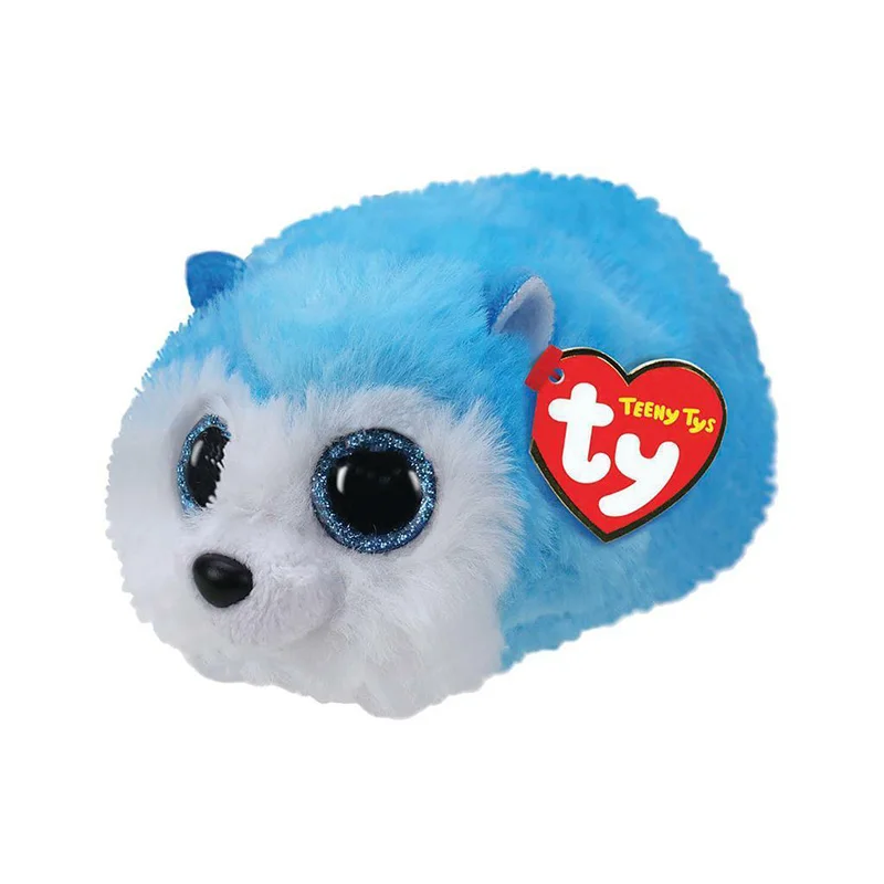 10cm Teeny Ty Beanie Big Eyes  Phone Screen Wipe Stuffed Mini Plush Toy Doll Blue Husky Gog Slush Children Christmas Gifts