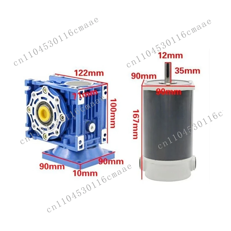 NEW RV40 DC Reduction Worm Gear Reduction Motor 12/24V 300W Adjustable Speed DC Motor Worm Gear