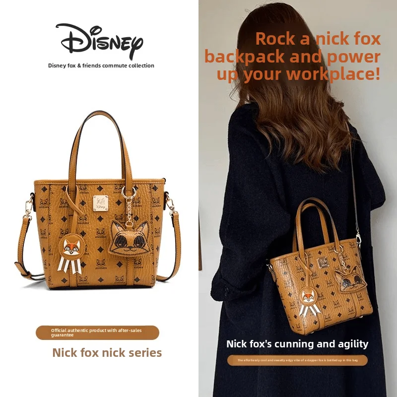 

Disney Birthday Gift Authentic Nick Fox Basket Bucket Bag Shoulder Crossbody Bag for Women