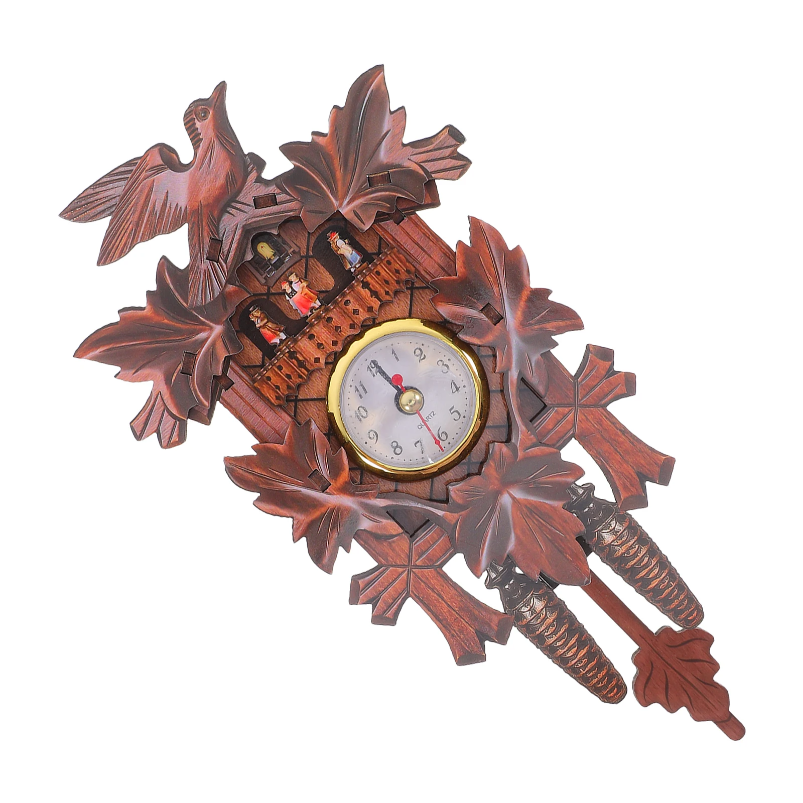 

Wooden Wall Clock Decorative Clocks for Living Room Brown Vintage Traditional Mute Retro Bedroom Accessories Home Decor