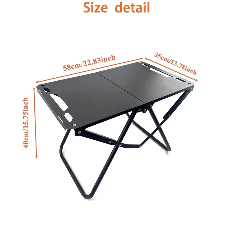 Portable Picnic Table Beach Tables camping Table for Sand Foldable Edge With Hollowing Hangable items More Convenient ForOutdoor