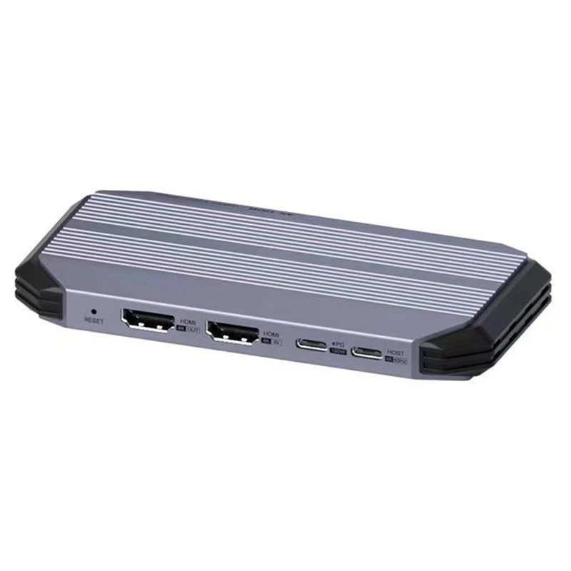 4K 60Hz Video Capture Card Streaming and Gaming 4K 60FPS HDR VRR Passthrough PD 100W for /4 Switch Camera-TCES
