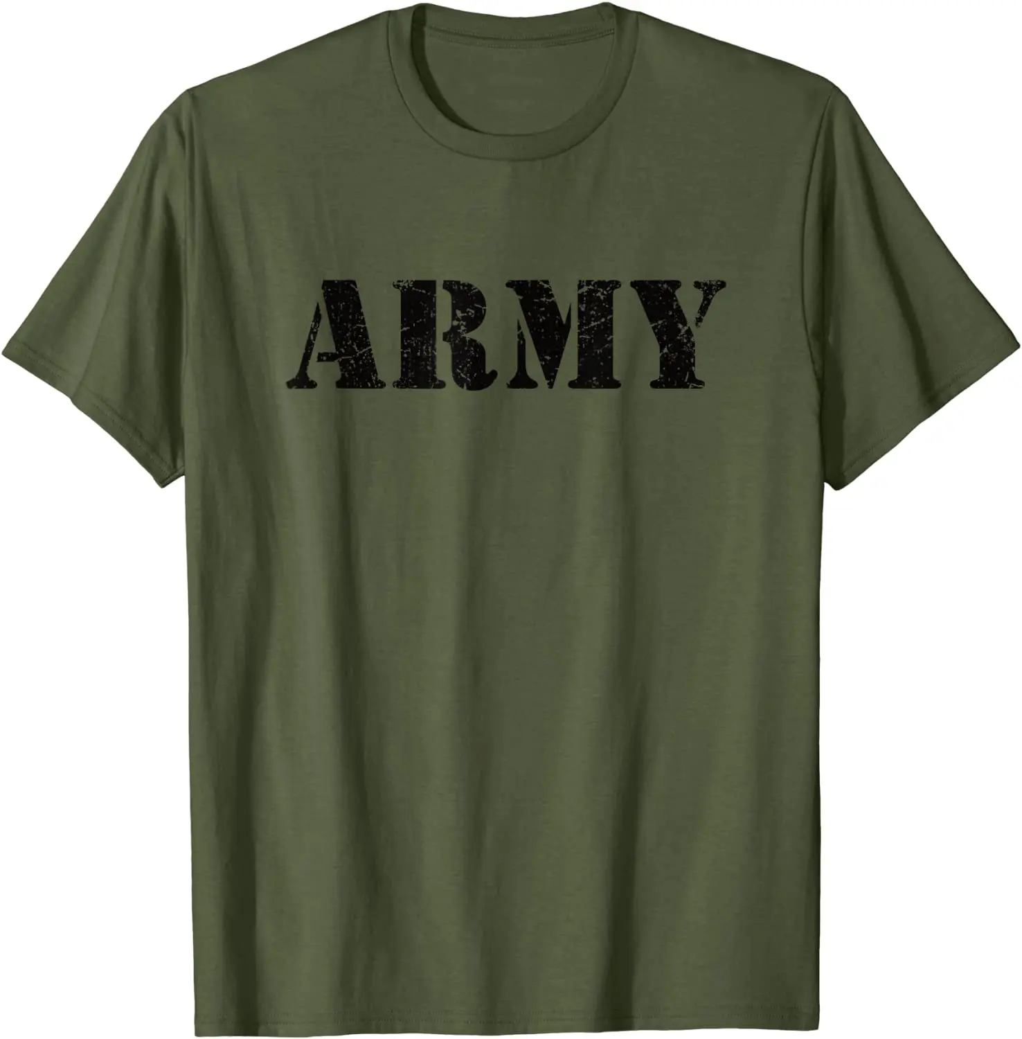 Vintage USA Army T Shirt | Military Green US Retro Logo Gift Men T-Shirt Short Casual 100% Cotton