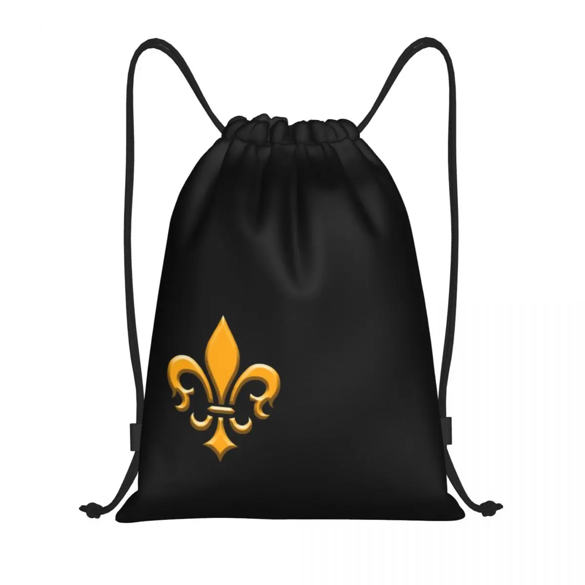 Bolso con cordón De flor De Lis para hombre y mujer, Mochila deportiva portátil para gimnasio, con símbolo De flor De lirio, a la moda