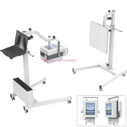 Mobile Hospital DR System Flat Panel Mobile X Ray 5Kw Touch Screen Digital Portable X-Ray Machine