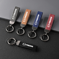Fashion Leather Metal Keychain Car Styling Luxury Keyring For Mazda 6 2 CX3 CX5 CX9 CX30 MPS Demio Axela Atenza MX5 CX8 Skyactiv