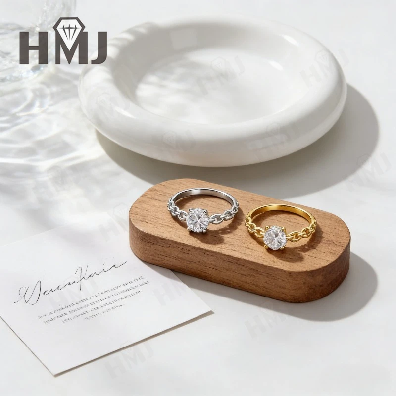 1ct Moissanite Ring Oval D Color VVS1 Stylish Wedding Ladies Finger Ring Pretty Gift Valentine's Surprise For Wife Fine Jewelry