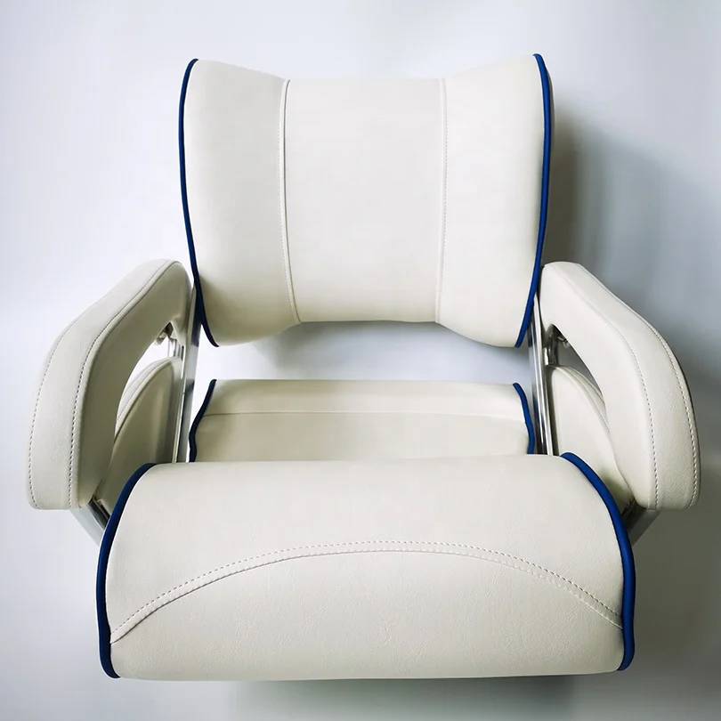 Luxury Single Folding Marine Seat with ABS/PU Material 1 Year Warranty for Boat Drivers
