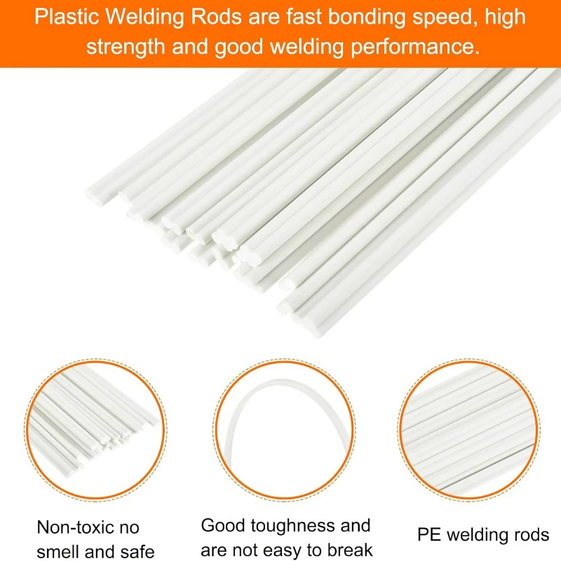 10/20/50 قطعة 20 سنتيمتر قضبان لحام بلاستيكية ABS/PP/PVC/PE 5x2 مللي متر قضبان لحام بلاستيكية لمستلزمات لحام إصلاح مصد السيارة