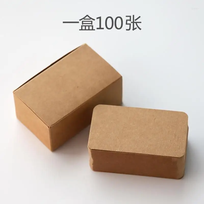 Memo Pad Lomo Card Blank Small Message Pinyin English Word Simple Krah Paper White 100 Pcs Each Boxes