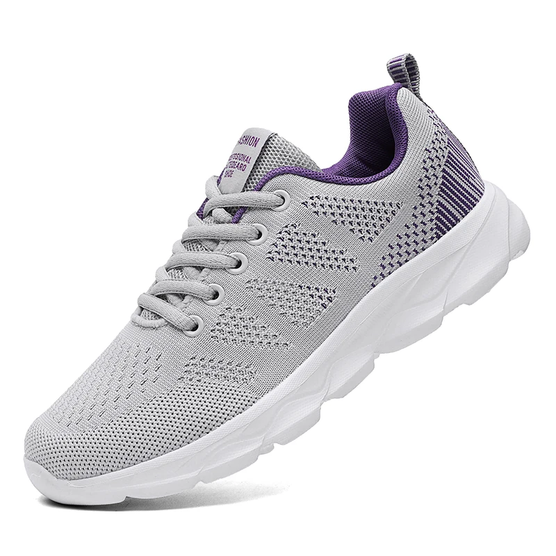 Lightweight Women Running Shoes Breathable Women's Walking Shoes Outdoor Soft Female Casual Shoes Lace Up Tennis Non-slip Flats