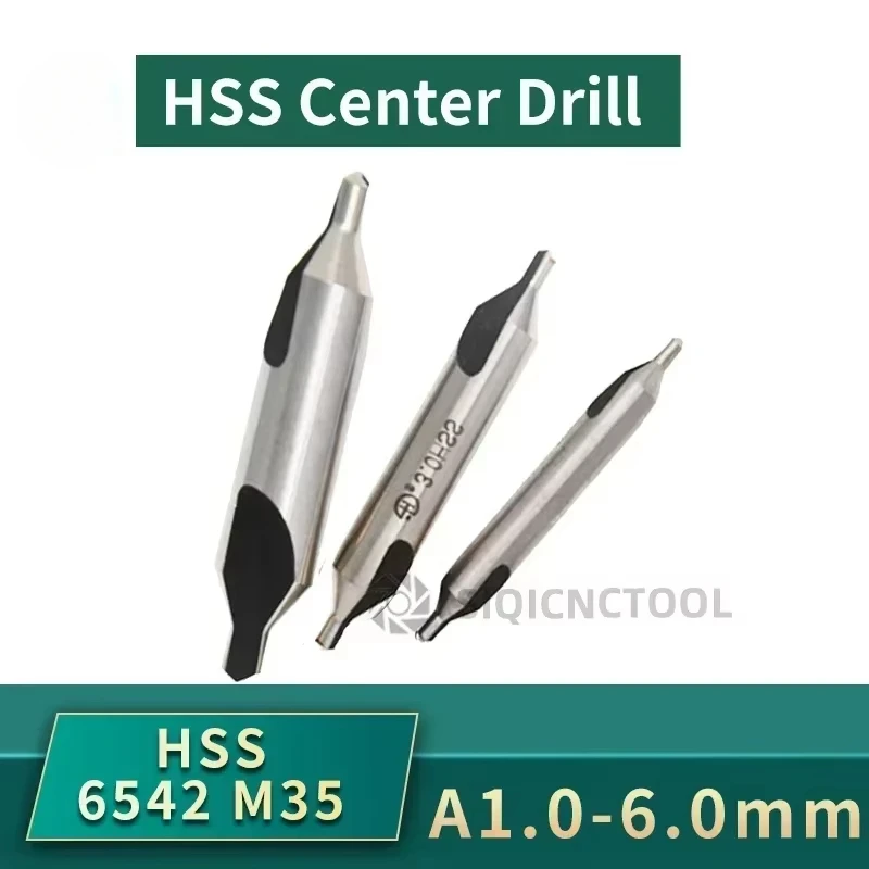 RIGTIP HSS Center Drill For Metal 6pcs A1 A2 A2.5 A3 A4 A5Drill Hole Centering Dril  M35 6542 Centering drill bit