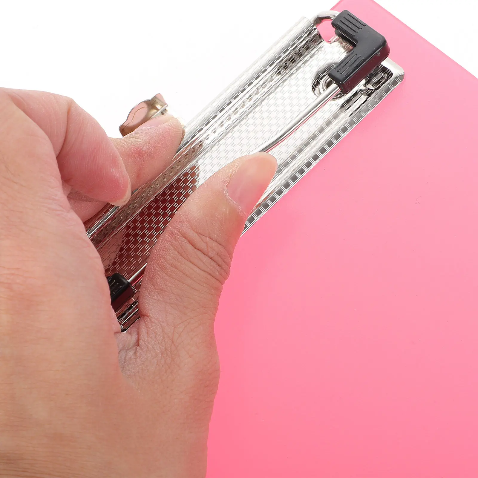 

6Pcs Vibrant Plastic Profile Clipboard Solid Lightweight Non-Damaging Edge Design with Hanging Loop for Thin Paper Writing A4