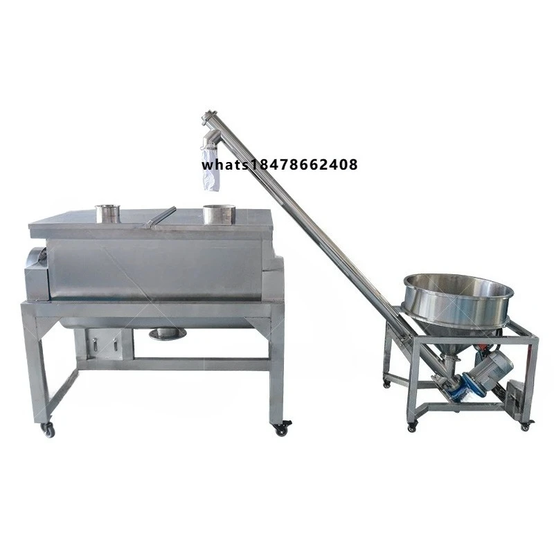 

200 300 400 500l Horizontal Electric Dy Powder Mobile Mixer with Wheel Double Screw Ribbon Mixer Blender
