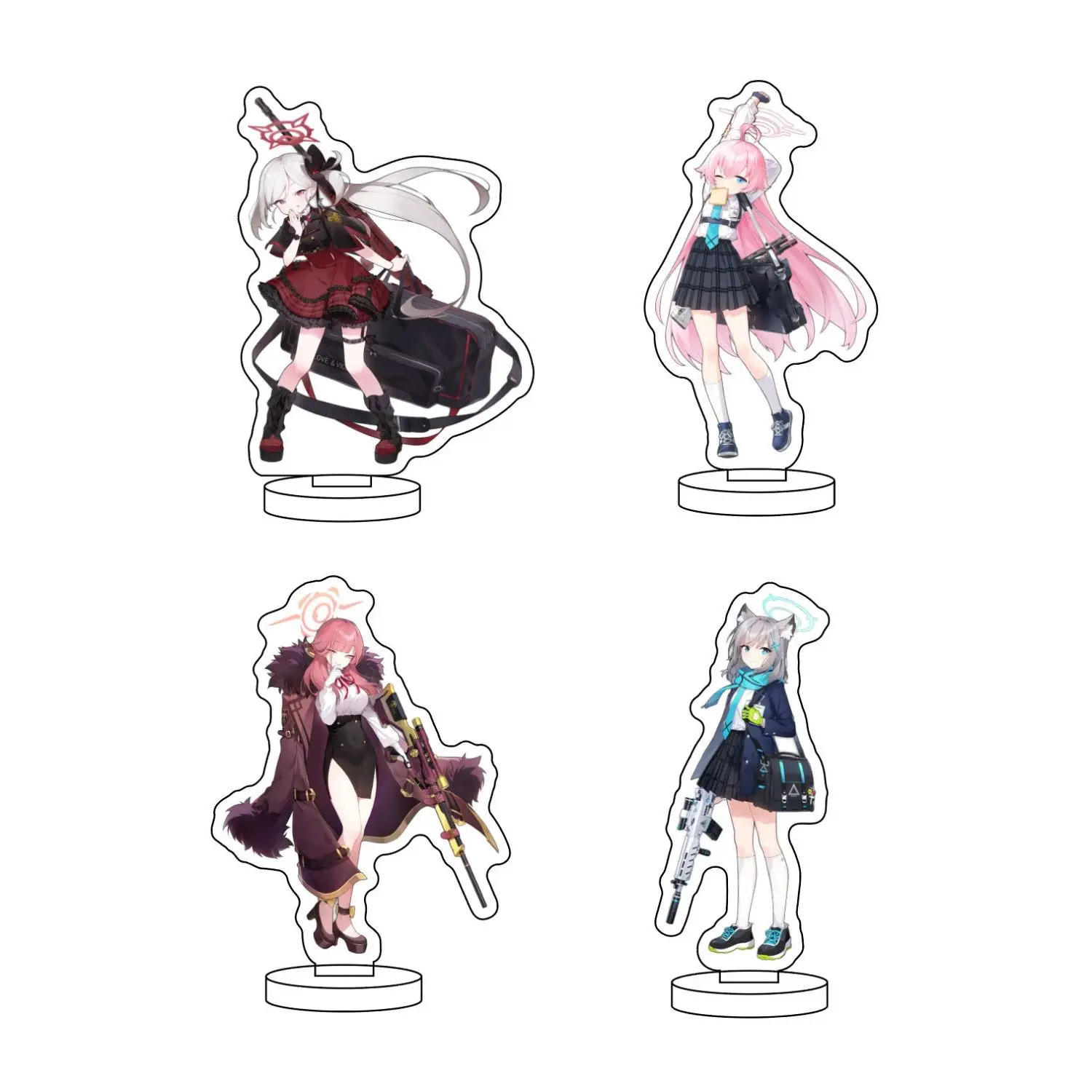 أنيمي الأزرق الأرشيف تاكاناشي هوشينو Sunaōkami Shiroko Mutsuki الاكريليك حامل نموذج زخارف مكتب الدائمة علامة فين هدية