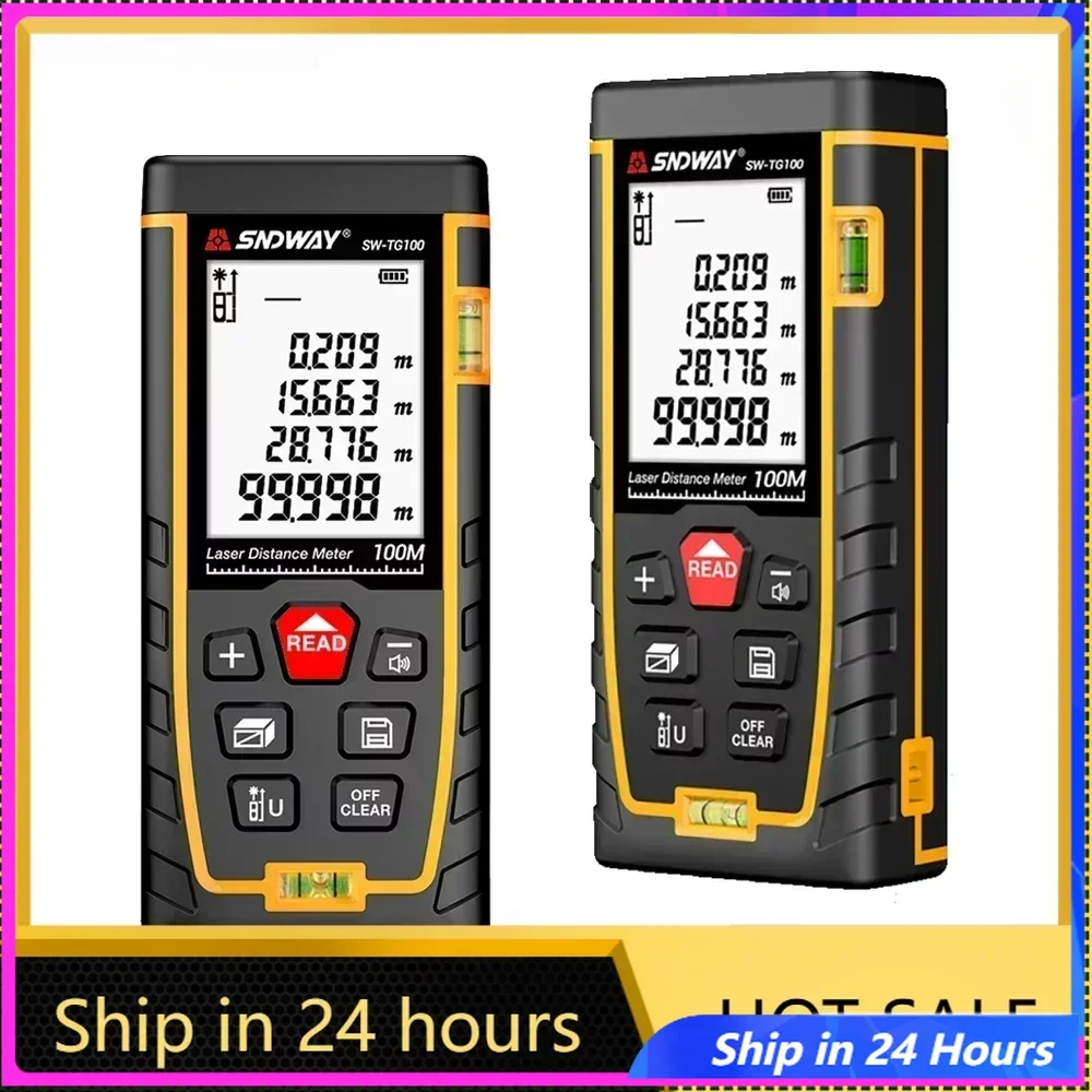 

SNDWAY лазерный дальномер цифровой дальномер мини лазерная рулетка дальномер профессиональный лазерный измерительный прибор M/In/FT