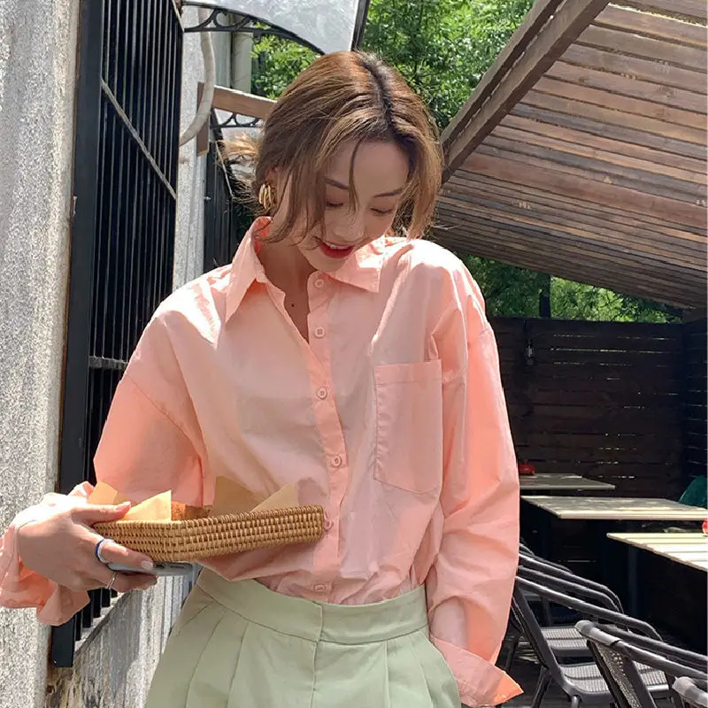

Long Sleeve Shirts Womens Chiffon Pleated Relaxed Fit Office Feminine Elegant Comfortable Youthful Daily Work Travel Look