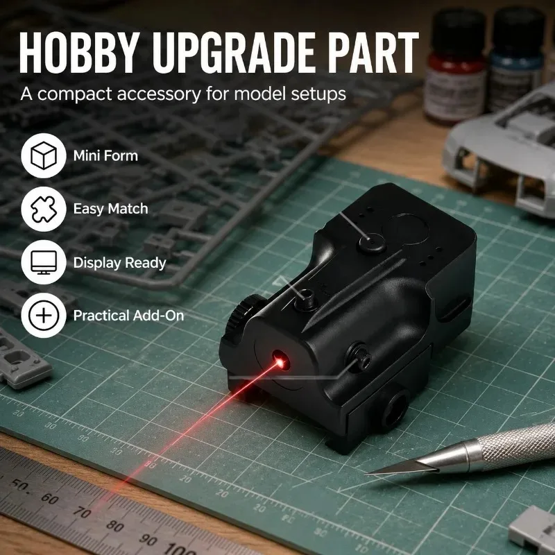 Compact Rail‑Mount Hobby Decorative Module, Secure Lock‑Up Red‑Beam Unit for DIY Hobby‑Model Decoration