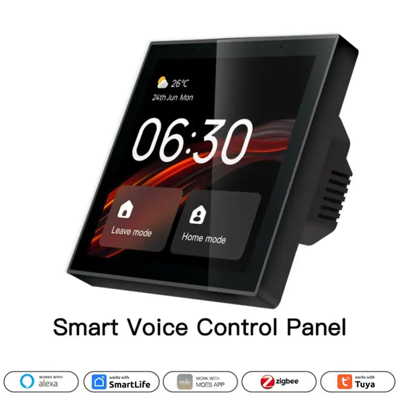 

Tuya Wifi Touch Center Control Panel Alexa Built-in Voice Control & ZigBee Gateway For Smart Scenes 4 Inches Screen