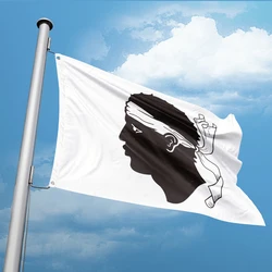 France Corsica Flag 3ft X 5ft Polyester Banner Flying 90* 150cm Double Penetration Custom Outdoor Indoor Double Stitching