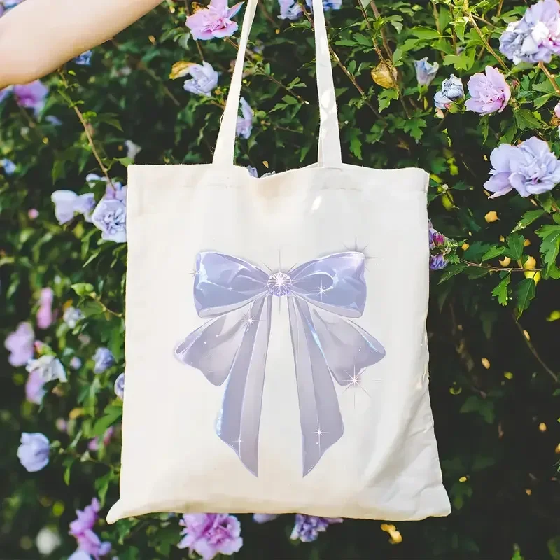 Bolsa de Mano con Lazo Bonito 2026, Bolsa Tote de Gran Capacidad, Ecológica y Moderna para el Día a Día de las Mujeres