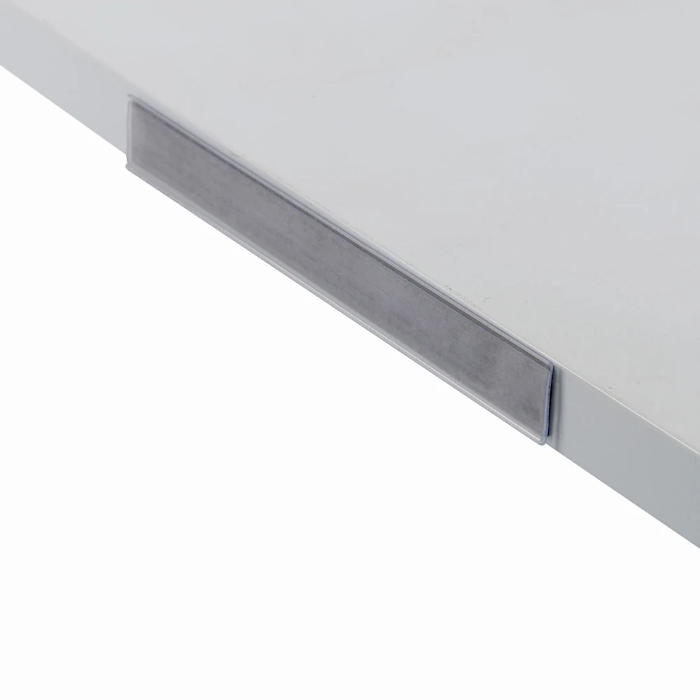 

2x20cm Pvc Tag Clip Shelf Channel Label Clear Data Strip Magnetic Label Holders Data Card Holders With Clear Plastic Protectors