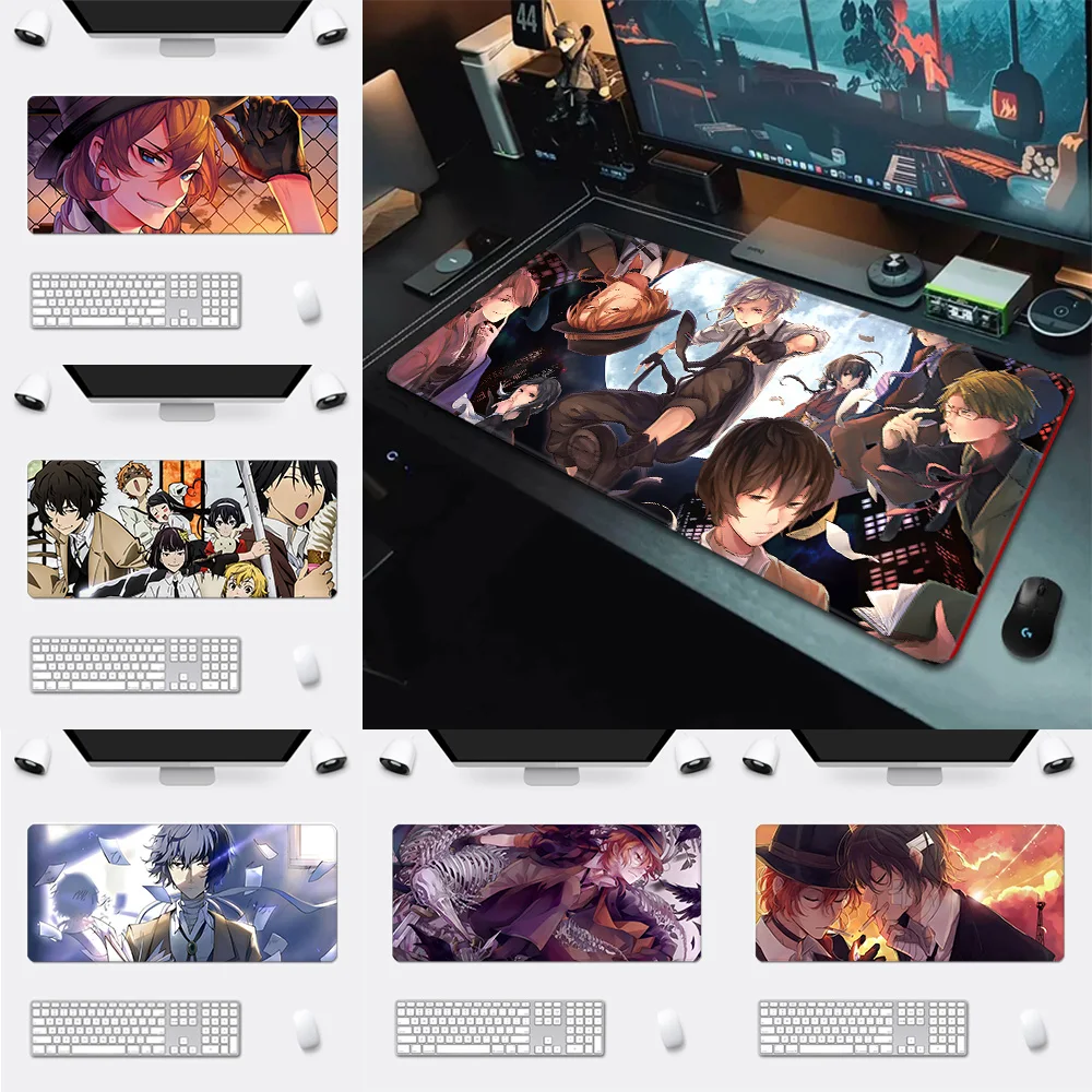 

Anime Bungo Stray Dogs Mousepad HD Printing Computer Gamers Locking Edge Non-slip Mouse Pad XXL90x40cm Keyboard PC Desk Pad