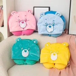 New Kawaii Genuine Care Bear U-shaped Pillow Hooded Children's Cute Cartoon Nap Pillow Blackout Neck Pillow Children's Gift