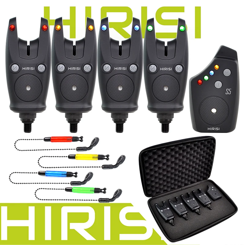 

Hirisi S5 Carp Fishing Alarm Set Waterproof Fishing Bite Alarms Indicator Fishing Accessories for Anglers