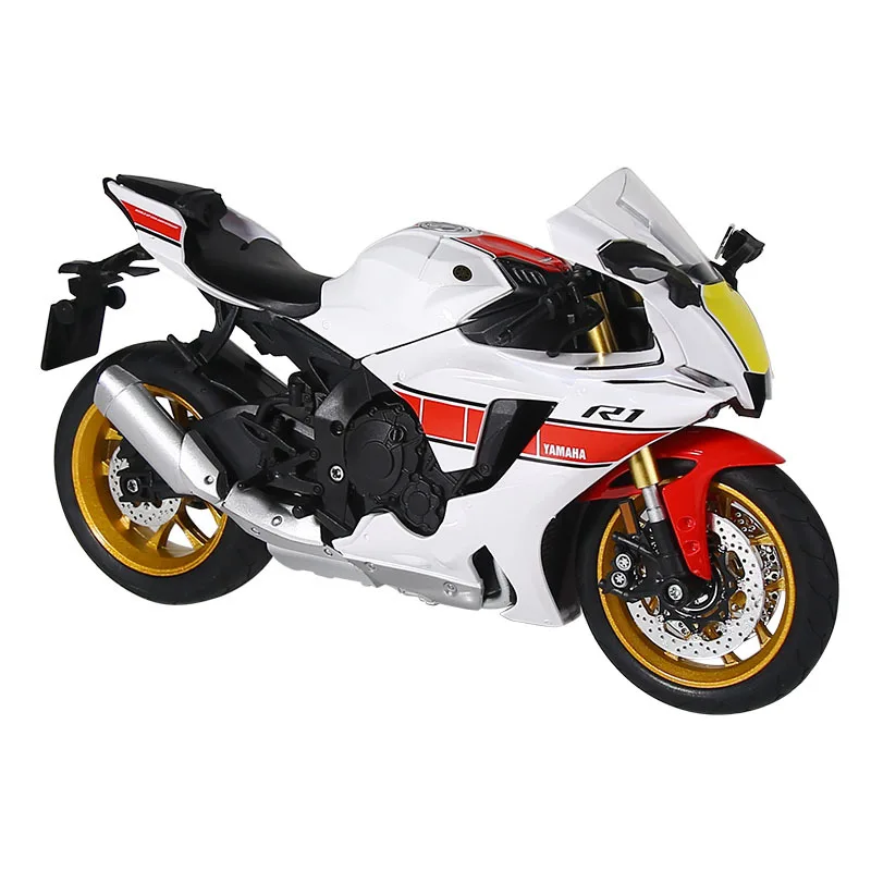 

Huayi 1:9 R1 Simulation Alloy Genuine Motorcycle Model Light Smooth Line Toy Car Ornament