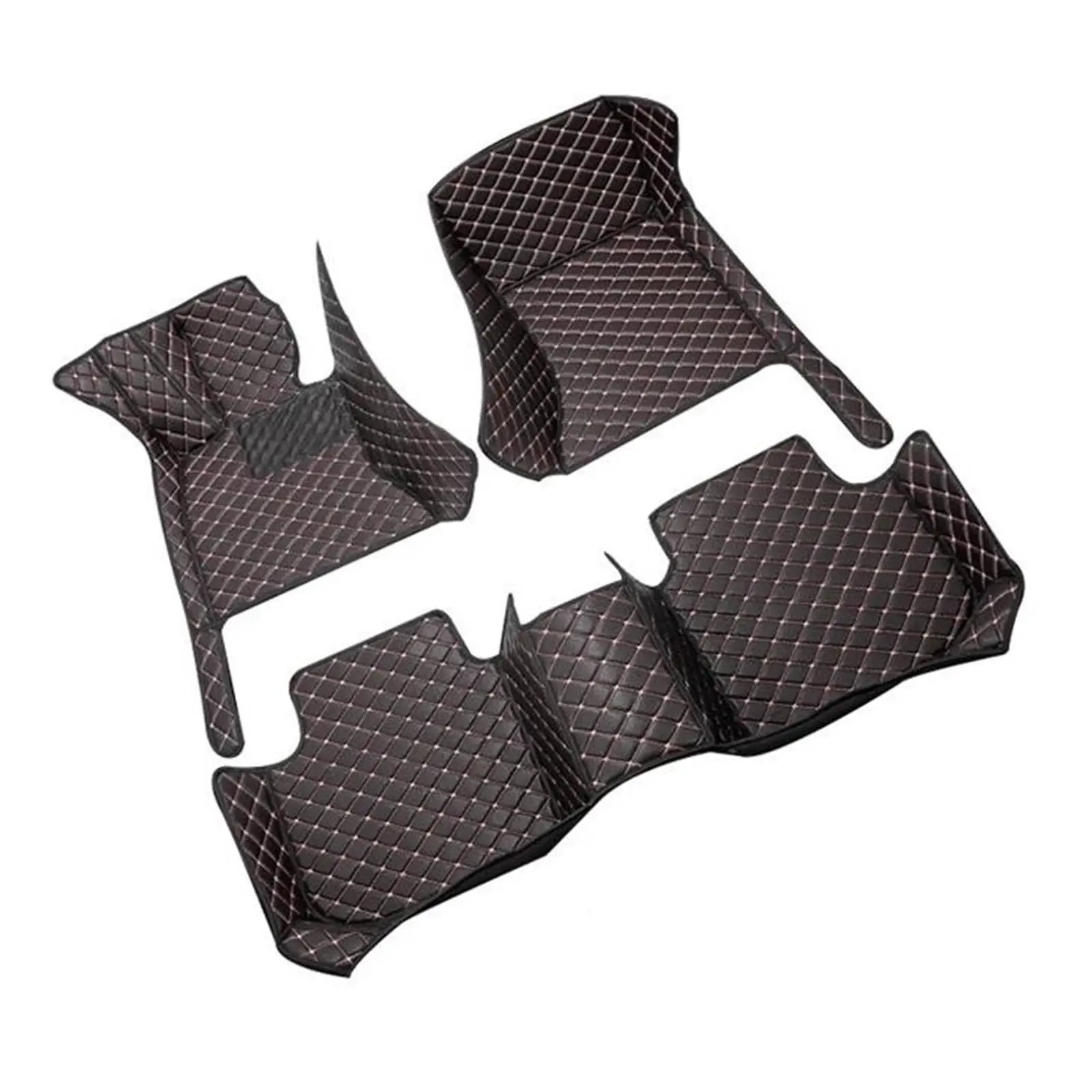 Alfombrillas personalizadas para coche con costuras de diamante para todo tipo de clima, para Elantra EV 2017-2019, color beige