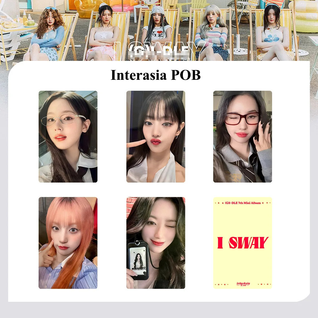 5 pz/set KPOP (G)I-DLE I SWAY Mini Album photogcards List Soyeon Miyeon Shuhua Lucky SW POB MS K4 Ver Selfie Lomo Cards Fans Gift